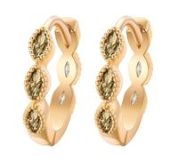 Boucles d'oreilles rondes minimalistes de style français : serties de zircones, idéales pour un usage quotidien et comme cadeau.