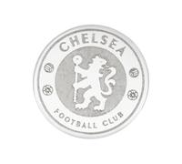 Boucles d'oreilles rondes officielles Chelsea FC en acier inoxydable