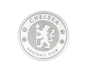 Boucles d'oreilles rondes officielles Chelsea FC en acier inoxydable