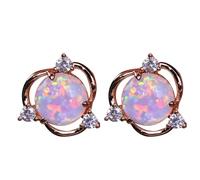 Boucles d'oreilles rondes rotatives européennes et américaines, simples personnalisées, boucles d'oreilles légères en alliage tempérament français, boucles d'oreilles pour femme, chaîne d'oreille à