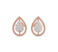 Boucles d'oreilles rosée en argent sterling 925 | Plaqué or rose | Pierre n° 16 | Taille de la pierre : 0,01-0,10 mm | Poids : 0,18 crt | Forme : Ronde | 1,386 g | LKE_R_00210