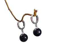 Boucles D'Oreilles Ruby Red Drop Charm Boucles D'Oreilles de Mariage Crystal Round Pendentif Boucles D'Oreilles Pour Femmes, LYLSSSDH, bleu