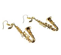 Boucles d'oreilles saxophone boucles saxophone Miniblings saxophoniste de jazz Sax + or Box