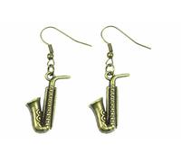Boucles d'oreilles saxophone cintre Miniblings musique saxophone bronze instrument jazz Sax
