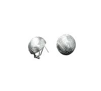 Boucles d'oreilles semi-circulaires à brossage à la main, boucles d'oreilles semi-circulaires S925, tempérament à la mode, boucles d'oreilles entièrement-matchs, 925