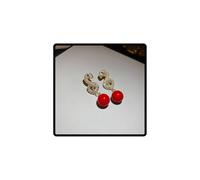 Boucles d'oreilles serpent dorées, boucles d'oreilles pendantes en forme de serpent doré avec boule rouge et strass uniques pour le Nouvel An chinois pour femme, un sens de rituel, cadeau de fête