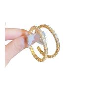 Boucles d'oreilles serpent enroulées, bijoux, clous circulaires, boucles polyvalentes for femmes Pour Plusieurs Piercings(001 gold)