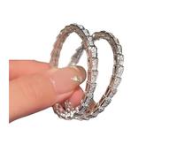 Boucles d'oreilles serpent enroulées, bijoux, clous circulaires, boucles polyvalentes for femmes Pour Plusieurs Piercings(001 silver)