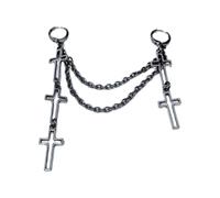 Boucles d'oreilles simples à pampilles en acier inoxydable - Accessoire tendance punk - Ornement de fête pour femmes et filles