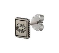 Boucles d'oreilles simples cai argent sterling 925/- oxodé mat armoiries de m...