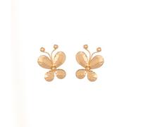 Boucles d'oreilles simples et élégantes en forme de papillon pour femme - Clous texturés légers et minimalistes - Bijoux minimalistes de qualité supérieure pour elle