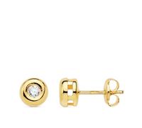 Boucles d'Oreilles Solitaires Diamants Naturels 0.20 Carats - Or 18 Carats 750 Jaune