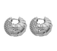 Boucles d'oreilles sophistiquées avec strass en alliage pratique, adaptées pour les réunions de travail et les événements sociaux