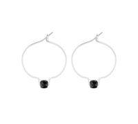 Boucles d'oreilles spinelle noir & arg
