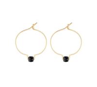 Boucles d'oreilles spinelle noir & or