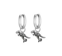 Boucles d'oreilles squelette dinosaure en acier inoxydable accessoires européens et américains pour hommes, Métal