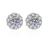 Boucles d'oreilles Star Stud pour femmes | Boucles d'oreilles à paillettes en argent sterling, taille unique, Cuivre, Pas de gemme