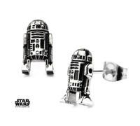 Boucles d'oreilles - STAR WARS - R2D2 - Acier inoxydable - Argenté - Clou/Puce