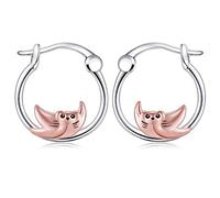 Boucles D'oreilles Stingray En Argent Sterling Boucles D'oreilles Créoles Stingray Manta Ray Bijoux Animaux De L'océan Cadeaux Pour Femmes