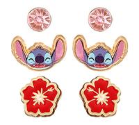Boucles d'oreilles Stitch, Laiton,