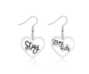 Boucles d'oreilles Stray Kids SKZ - Boucles d'oreilles Stray Kids Fan Merch Stay Stray Kids, Métal, Acier inoxydable