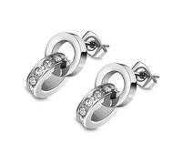 Boucles Doreilles Style Lotus Argent Ls1981-4/1 Boucles Doreilles Clous Femme Acier Inoxydable Jls1981-4-1