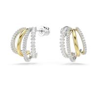 Swarovski Anneaux d'oreilles Hyperbola, Tailles variées, Mini, Blanches, Finition mix de métal