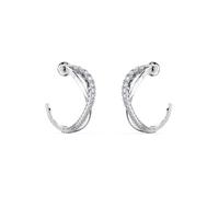 Boucles d'Oreilles - SWAROVSKI - Créoles Swarovski Twist - Cristal - Métal - Blanc