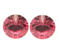 Boucles d'oreilles - Swarovski - Gwenn - Cristaux roses - Finition argentée