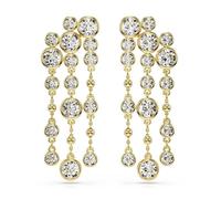 Boucles d'oreilles - Swarovski - Imber - 3 rangs - Plaqué or - Jaune