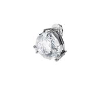 Swarovski Boucle d'oreille à clipper Mesmera, mono, forme triangle, métal rhodié, blanc