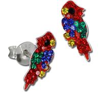 Boucles d'oreilles Teenie-Weenie pour enfants 925 argent coloré perroquet SDO8155R