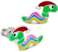 Boucles d'oreilles Teenie-Weenie pour enfants 925 argent vert ver SDO8117G