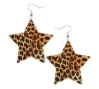 Boucles d'oreilles tendance à rayures sur léopards avec pendentif élégant et léger pour femmes et filles, taille unique, Cuir, Pas de gemme