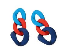 Boucles d'oreilles tendance avec peinture irrégulière - Bijou d'oreille léger pour un usage quotidien - Convient aux jeunes femmes à la mode, taille unique, Comme décrit, Comme décrit.