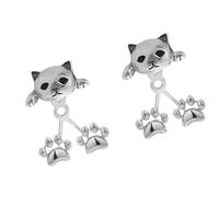 Boucles d'oreilles tendance en alliage avec motifs de chats rétro adorables tenues faciles à assortir confortables à porter au quotidien