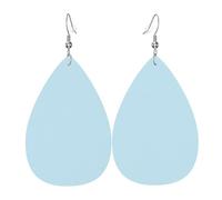 Boucles d'oreilles tendance en cuir plaqué argent PVC, adaptées pour les fêtes de festival ou un usage personnel. Couleur unie, petite fraîche, taille unique, cuir cuivre argenté, sans pierre