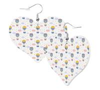 Boucles d'oreilles tendance en forme de cœur pour femme - Boucles d'oreilles pendantes tendance en cuir, boucles d'oreilles amusantes sans nickel pour fête d'anniversaire, accessoires de décoration