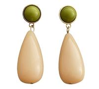 Boucles d'oreilles tendance en forme de goutte d'eau - Texture en alliage de résine - Convient pour un port confortable à long terme - Accessoires d'oreille de fête, One Size, Comme décrit, Comme