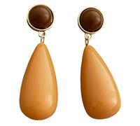 Boucles d'oreilles tendance en forme de goutte d'eau - Texture en alliage de résine - Convient pour un port confortable à long terme - Gouttes vintage, One Size, Comme décrit, Comme décrit.