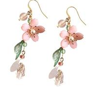 Boucles d'oreilles tendance en forme de pétales et de feuilles en résine robuste offrant une touche d'élégance naturelle à n'importe quel look inspiré de la nature