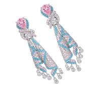 Boucles d'oreilles tendance en forme de ruban - Confortables et colorées - Texture en alliage - Convient aux jeunes amateurs de mode - À porter au quotidien, taille unique, Comme décrit, Comme décrit.