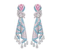 Boucles d'oreilles tendance en forme de ruban - Confortables - Texture en alliage - Convient aux jeunes amateurs de mode - Bijoux tendance pour femmes, taille unique, Comme décrit, Comme décrit.