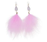 Boucles d'oreilles tendance roses pour femmes Minimaliste Naturel Glands Boucles d'oreilles Crampons Femmes Couple Bijoux Présentés Plume Gland Forme Crayon Boucles d'oreilles