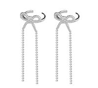 Boucles d'oreilles tendance sans piercing avec nœud d'oreille - Bijou élégant - Convient pour un look tendance