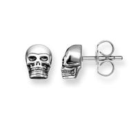Boucles d'oreilles - Thomas Sabo - Tête de mort - Argent 925 - Clou - Effet noirci