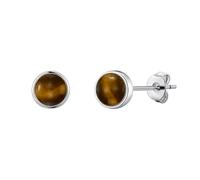 Boucles D'oreilles Tiges Oeil De Tigre