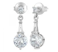 Boucles d'oreilles Tour Eiffel par SC Crystal orné de Cristaux scintillants