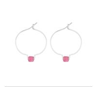Boucles d'oreilles tourmaline rose & arg