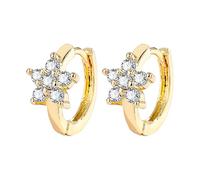 Boucles d'oreilles traversantes en acier inoxydable pour femmes Personnalité Tempérament Boucles d'oreilles tendance Boucles d'oreilles simples et polyvalentes Boucles d'oreilles jaunes pour femmes